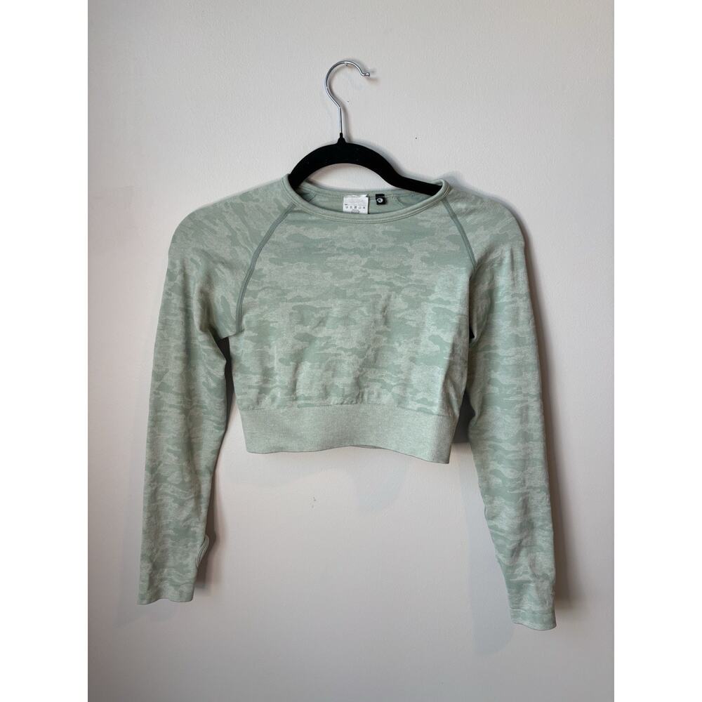 Abyl Camo Long Sleeve Gym Shirt Women Size Medium